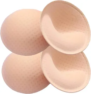 ONDY Bra Insert Pads 2 Pairs, Round Breast Enhancers,Invisible Bra Push Up Pad for Yoga Sports Bra