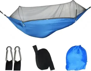 Outdoor Camping Hammock with Mosquito Net Lightweight Hanging Hammocks High Strength Parachute Fabric Hanging Bed Net 250x120cm