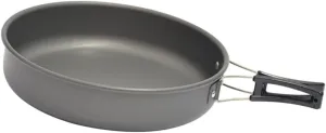 Outdoor Camping Non-Stick Frying Pan Aluminium Cooking Pot for Hiking and Picnics Folding Handle Design Lightweight and Cookware for People