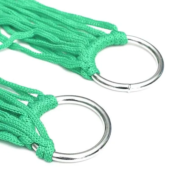 Outdoor Camping Nylon Hammock Hanging Mesh Net Sleeping Bed Green
