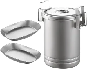 Outdoor Camping Steamer Heavy Duty Cookware Portable Rice Cooker Multifunction for Fishing Camping, Type A