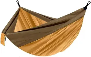 Outdoor Hammock Anti-Rollover Travel Camping Portable Hammock Hanging Chair Outdoor Portable Camping Travel Equipment (Color : Brown, Size : 270 * 140cm)