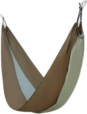 Outdoor Hammock Anti-Rollover Travel Camping Portable Hammock Hanging Chair Outdoor Portable Camping Travel Equipment (Color : Green Khaki, Size : 270 * 136cm)