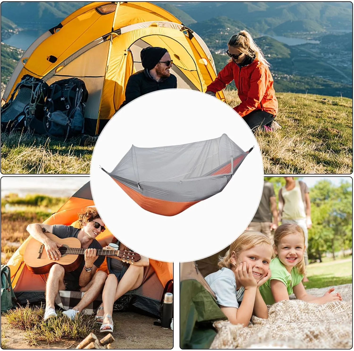 Outdoor Hammocks Hammock | Travel Tent Hammock Net | Family Shelter Automatic Setup Portable 9x5ft for Beach,