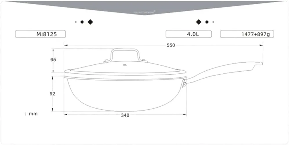 Outdoor Titanium Cooking Wok Large Capacity Cookware Ultralight Portable Pot Non-Stick for Camping Hiking Travel Picnic (A 550x320x156mm) (A 550x320x156mm)
