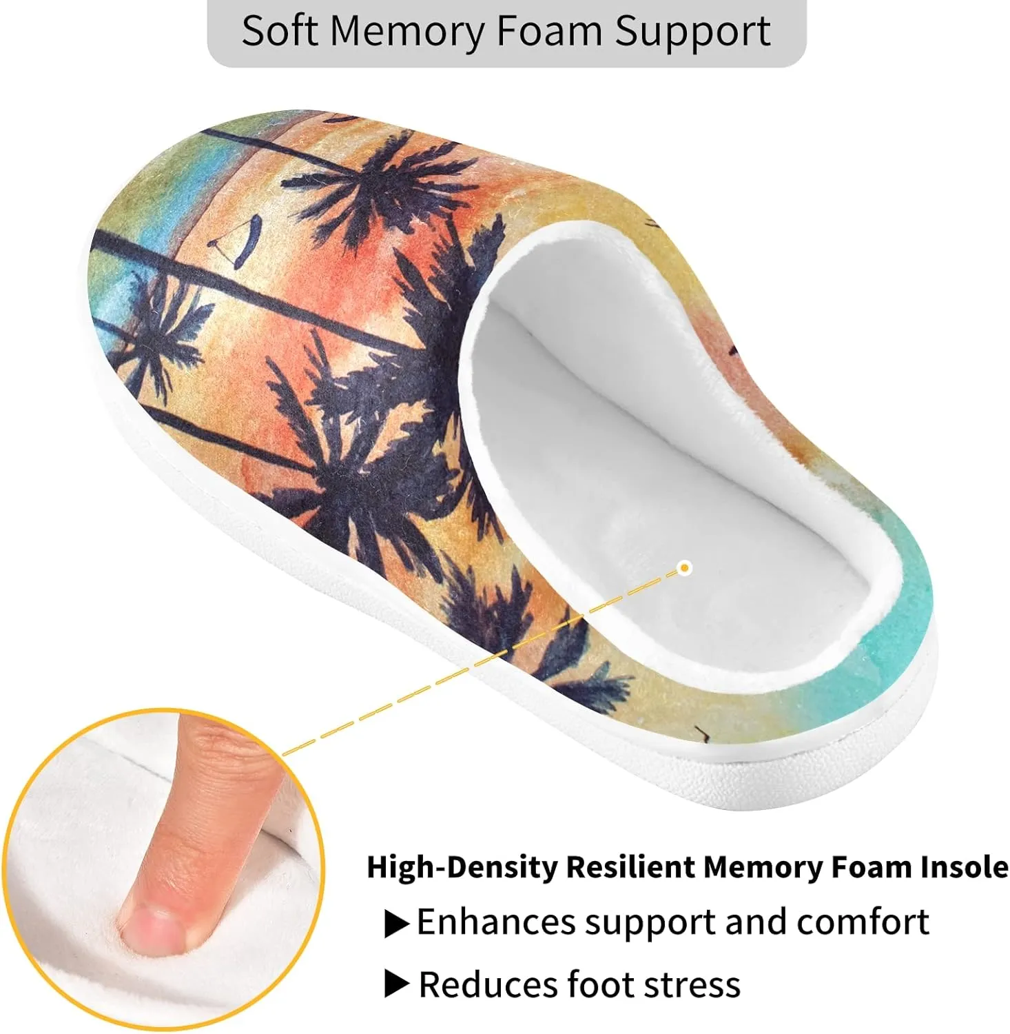 Oyihfvs Unisex Memory Foam Warm Slippers Comfort Soft Casual Shoes for Indoor Outdoor S-XXXL
