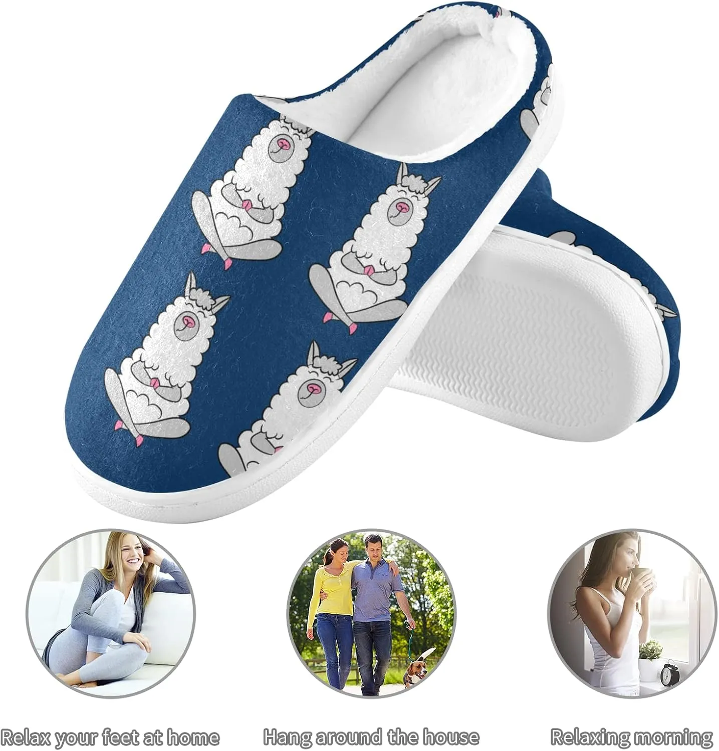 Oyihfvs Unisex Memory Foam Warm Slippers Comfort Soft Casual Shoes for Indoor Outdoor S-XXXL