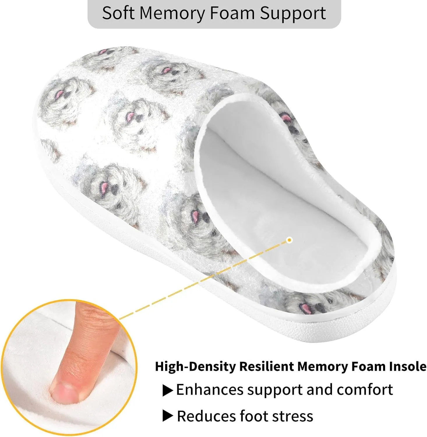 Oyihfvs Unisex Memory Foam Warm Slippers Comfort Soft Casual Shoes for Indoor Outdoor S-XXXL
