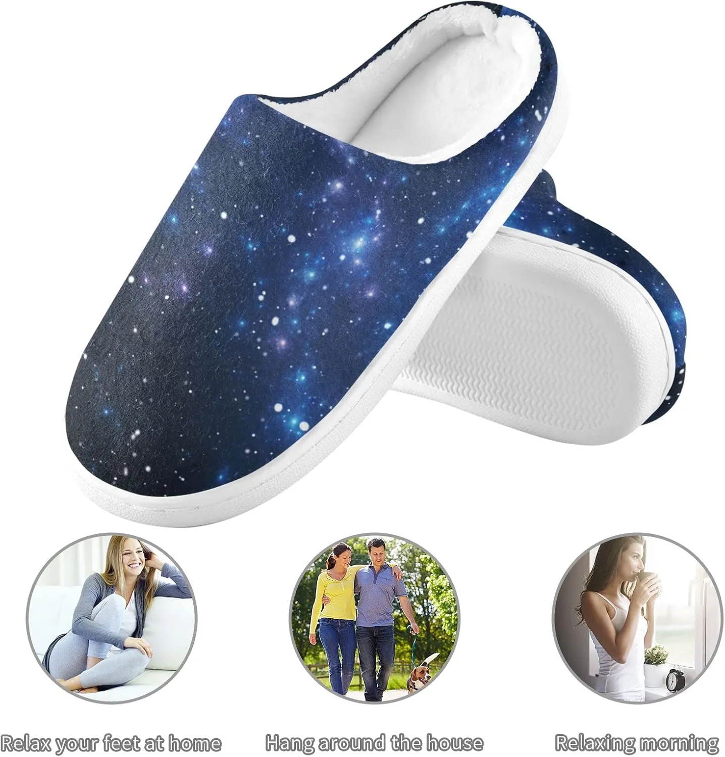 Oyihfvs Unisex Memory Foam Warm Slippers Comfort Soft Casual Shoes for Indoor Outdoor S-XXXL