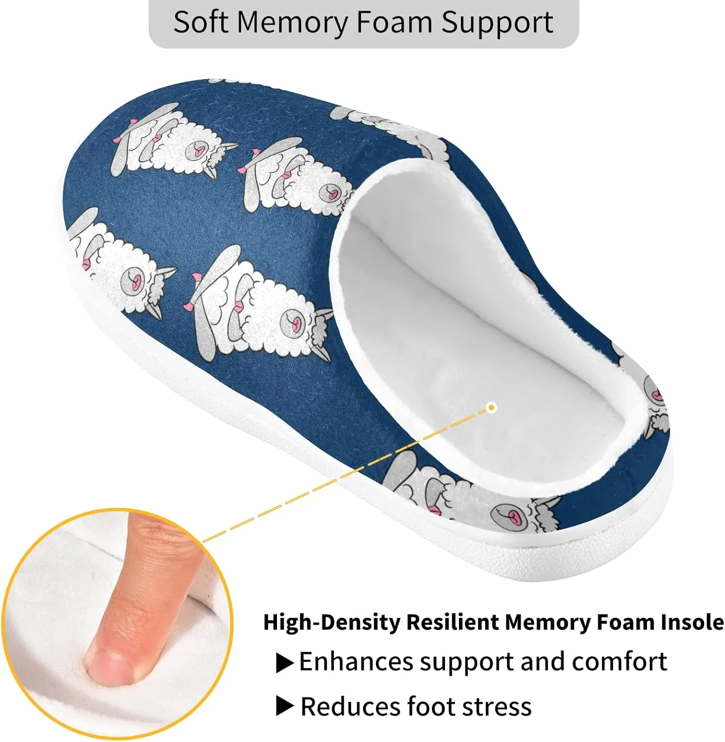Oyihfvs Unisex Memory Foam Warm Slippers Comfort Soft Casual Shoes for Indoor Outdoor S-XXXL