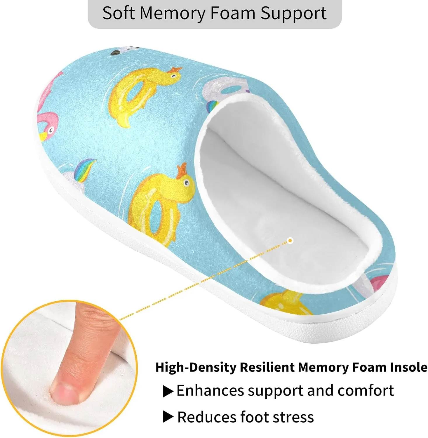 Oyihfvs Unisex Memory Foam Warm Slippers Comfort Soft Casual Shoes for Indoor Outdoor S-XXXL