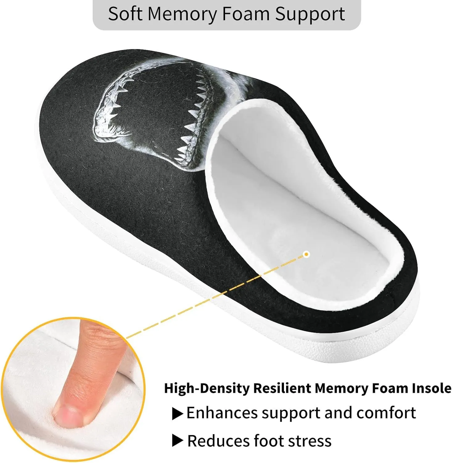 Oyihfvs Unisex Memory Foam Warm Slippers Comfort Soft Casual Shoes for Indoor Outdoor S-XXXL
