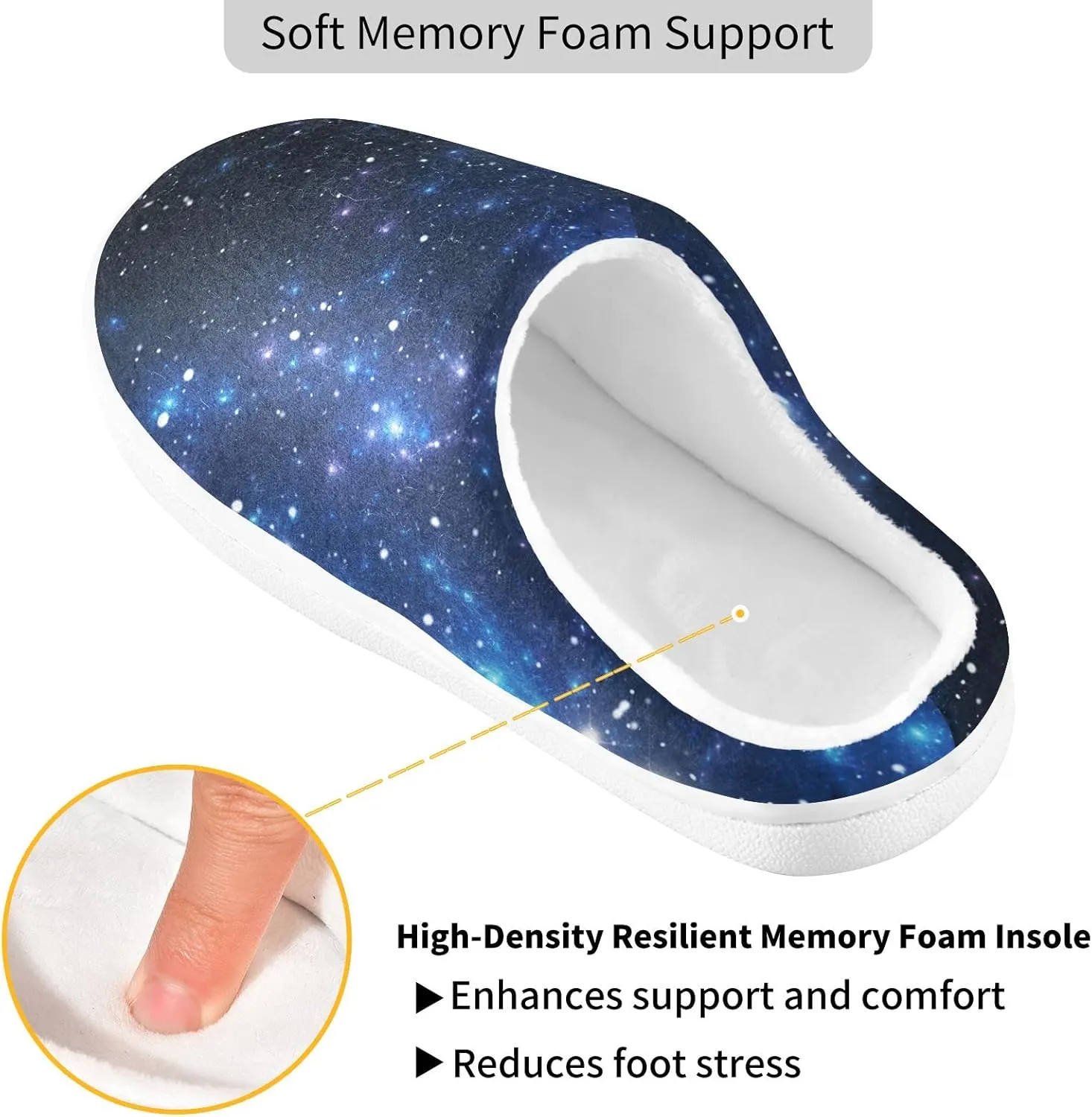 Oyihfvs Unisex Memory Foam Warm Slippers Comfort Soft Casual Shoes for Indoor Outdoor S-XXXL