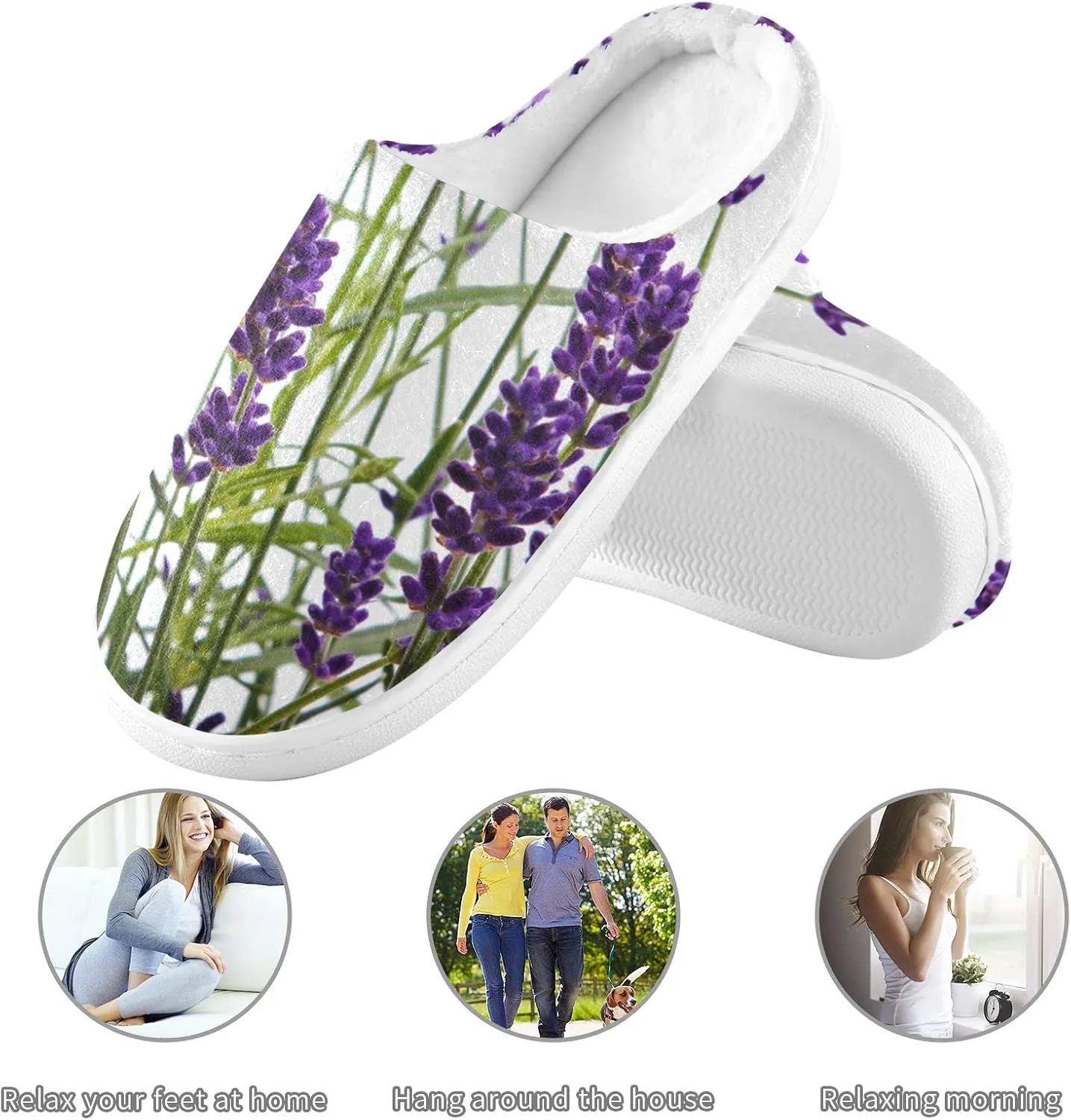 Oyihfvs Unisex Memory Foam Warm Slippers Comfort Soft Casual Shoes for Indoor Outdoor S-XXXL