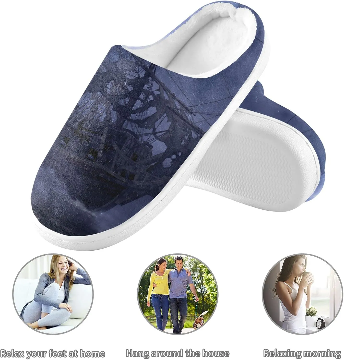 Oyihfvs Unisex Memory Foam Warm Slippers Comfort Soft Casual Shoes for Indoor Outdoor S-XXXL