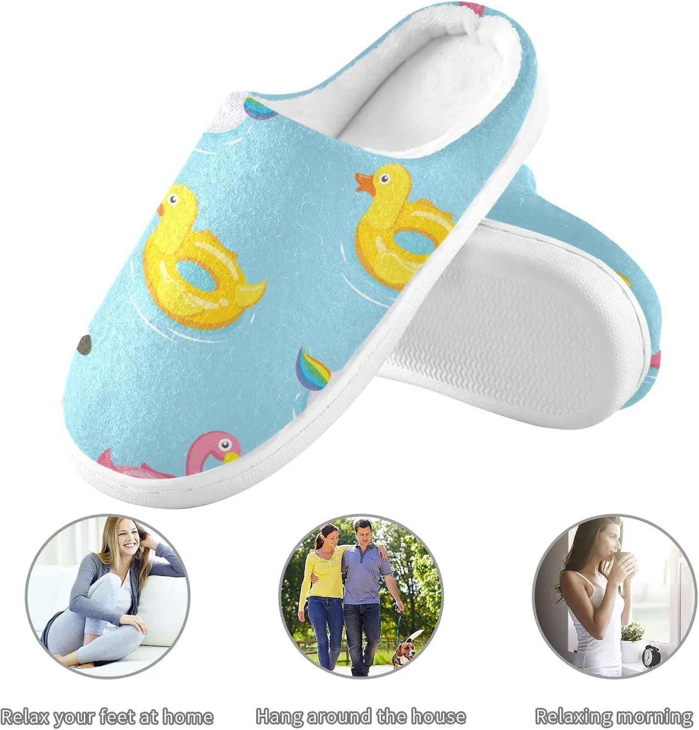 Oyihfvs Unisex Memory Foam Warm Slippers Comfort Soft Casual Shoes for Indoor Outdoor S-XXXL