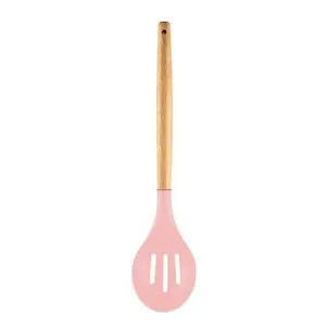 P-Plus International Silicone Cooking Spoon – BPA-Free, Heat-Resistant & Non-Stick (Pink)
