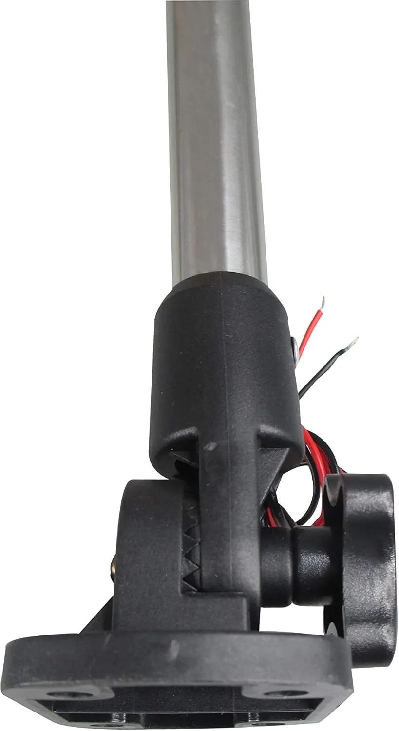 Pactrade Marine 12V Marine Boat Yacht Pontoon Navigation Anchor Light 360 Degrees All Around Nature White LED Splashproof Black Housing USCG Certified Approved (Fold Down Base (H=9.75"))