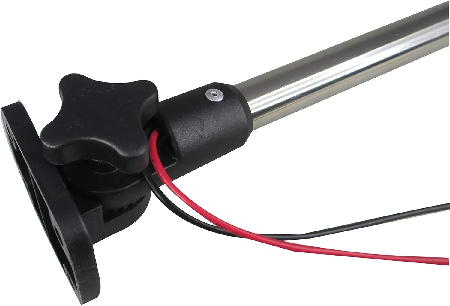 Pactrade Marine 12V Marine Boat Yacht Pontoon Navigation Anchor Light 360 Degrees All Around Nature White LED Splashproof Black Housing USCG Certified Approved (Fold Down Base (H=9.75"))