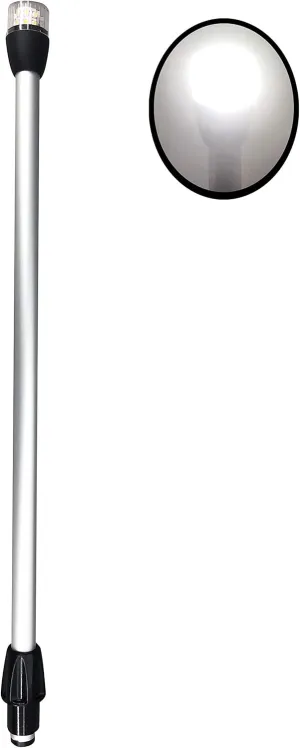 Pactrade Marine Boat Navigation Lights LED - 22 Inch White All-Round/Stern Light Pole (Replacement Pole, Flush Mount) - Boat Accessories for Pontoon, Yacht, Kayak