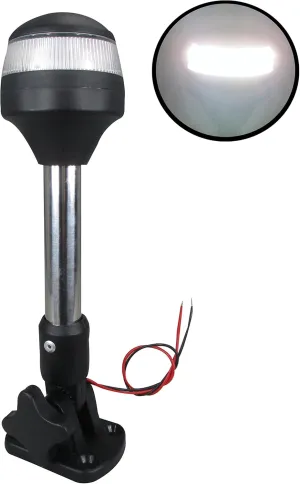 Pactrade Marine Boat Pontoon LED Anchor All Round Fold Down Light S.S. Pole 10-30v 9-1/2''H 2NM
