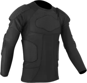 Padded Football Protective Gear, Thicken Anti-Collision Breathable Sports Shock Rash Guard Compression Padded Body Protector Chest Rib Guards for Football Basketball Ski Training(XL)