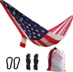 Parachute hammocks Amen Flag,Double Camping Hammock Outdoor Trip Hiking-A 300x200cm