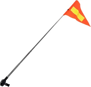 PartyKindom Reflective Golf Cart Safety Flag Telescopic Pole 1.2m Extendable Wheelchair Accessory