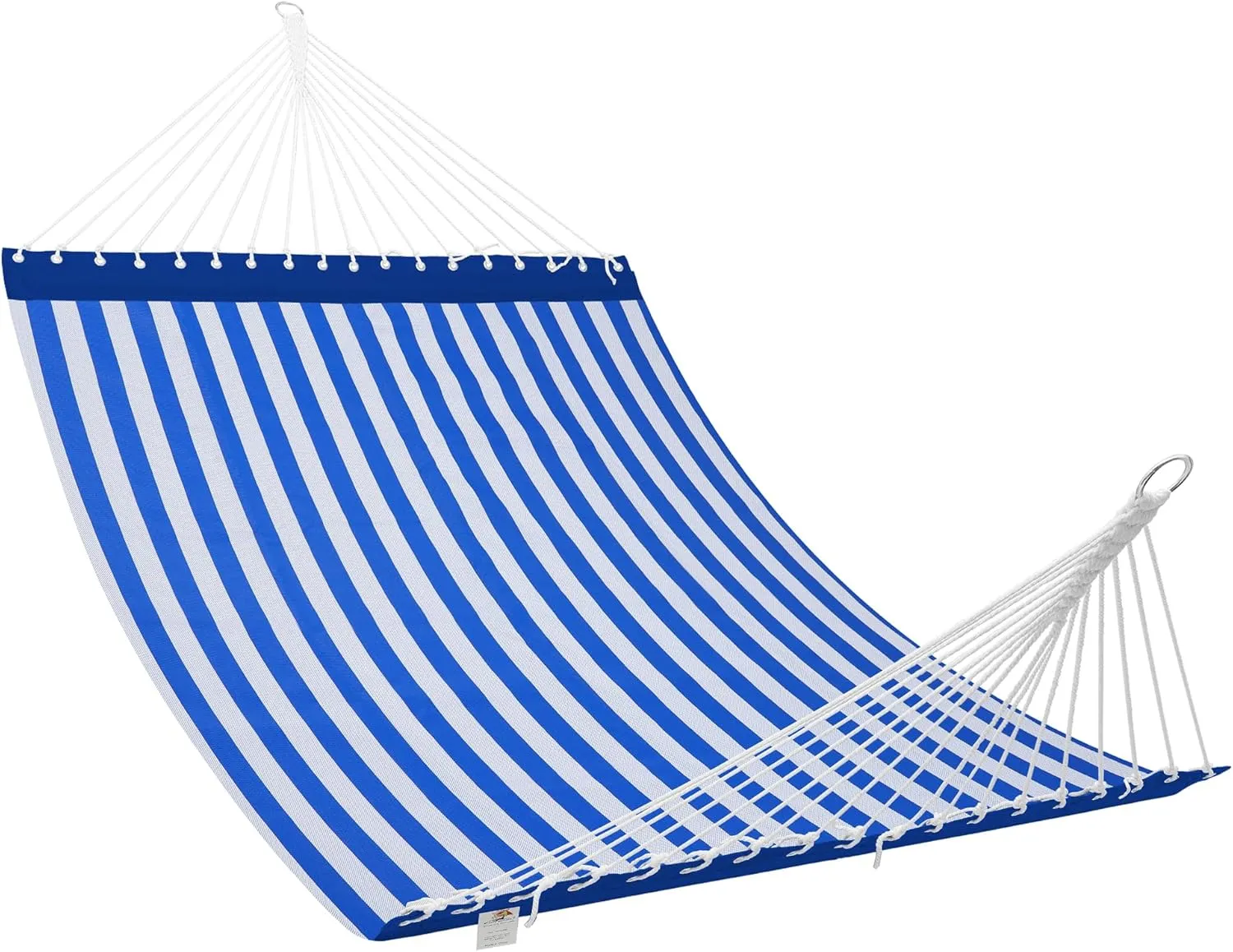 Patio Watcher 13 FT Quick Dry Textilene Hammock - Outdoor Double Hammock - Heavy Duty for Outside - 450 lbs Capacity - Blue White