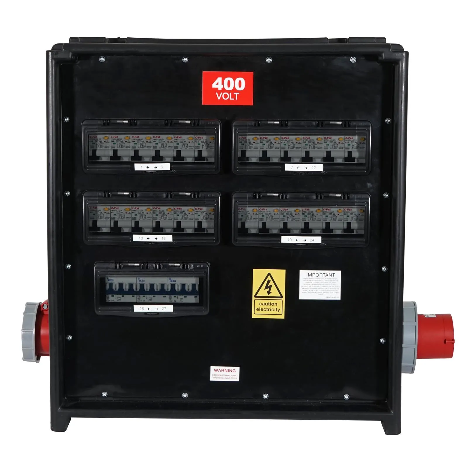 PCE MERZ Distribution Box 125A 3PH IP44 Power Distro 3 Phase