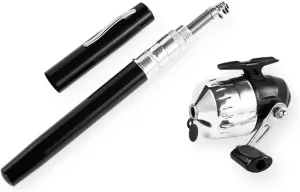 Pen Fishing Rod and Reel Combo Pocket Fishing Rod Telescopic 39in/55in/63in Spinning Reel, Mini Fishing Pole Kit Ultralight for Traveling Fishing