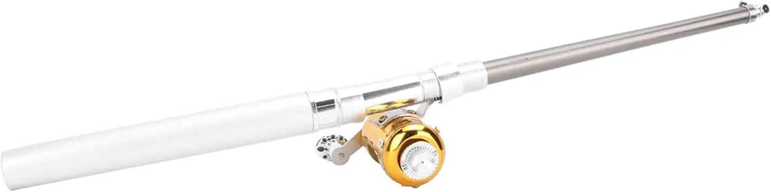 Pen Fishing Rod Telescopic Fishing Pen Portable Telescopic Pocket Fishing Rod Pole with Fishing Reel for Traveling Anglers Hiking Excursions Beginner Anglers