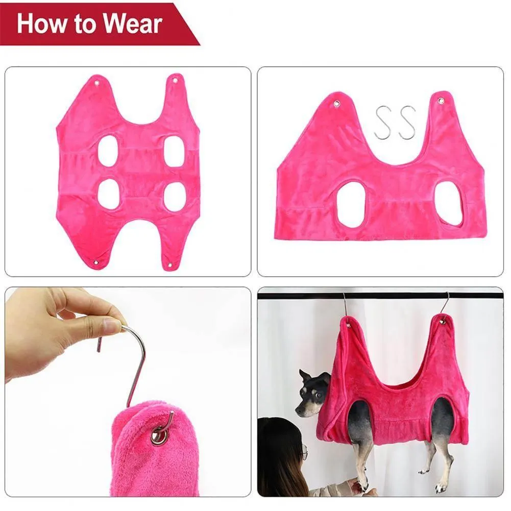Pet Grooming Hammock - Convenient Cat and Dog Grooming Aid