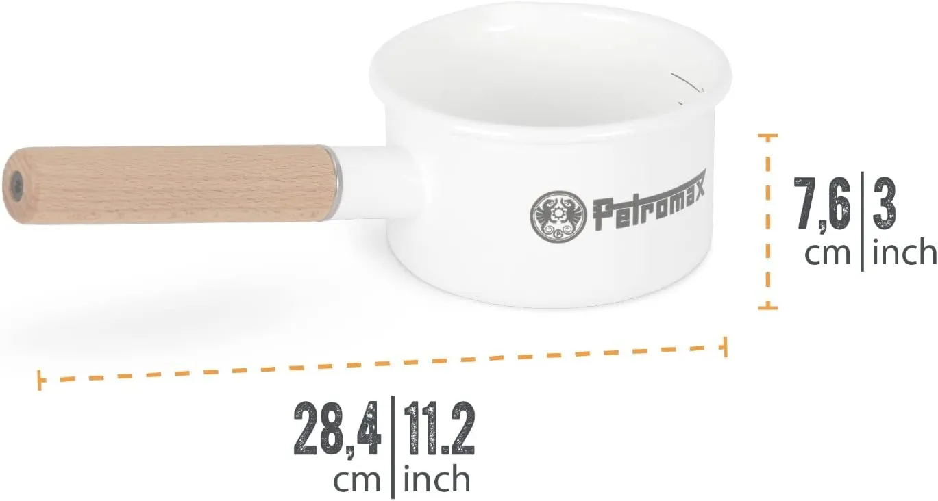 Petromax Enamel Pan for Campfire Cooking, Indoor/Outdoor Steel Pot