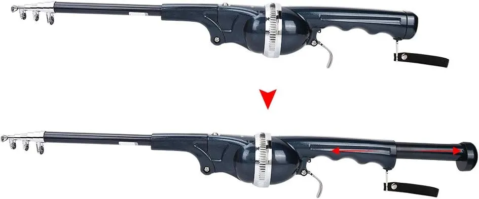 Pocket Fishing Rod, Telescopic Fishing Pole 2 in 1 for Beginners for Kids