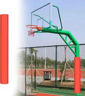 Pole Cushion Padding Wrap for Sunshade/Canopy/Lamppost, All-Weather Basketball Hoop Cover Protector/Protective Pads, Round Basketball Pole Pad Garage Post Padding(Red,Dia 220mm (8 7/10in))