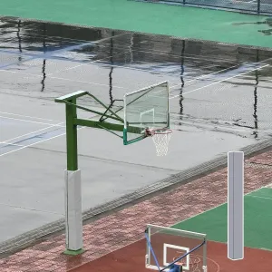 Pole Padding 9 x 9cm/ 3.5" x 3.5" Weather Resistant Basketball Blocking Pad, Basketball Pole Pad for Square Poles, Shock - Absorbing Basketball Hoop Post Pad(Gray B)