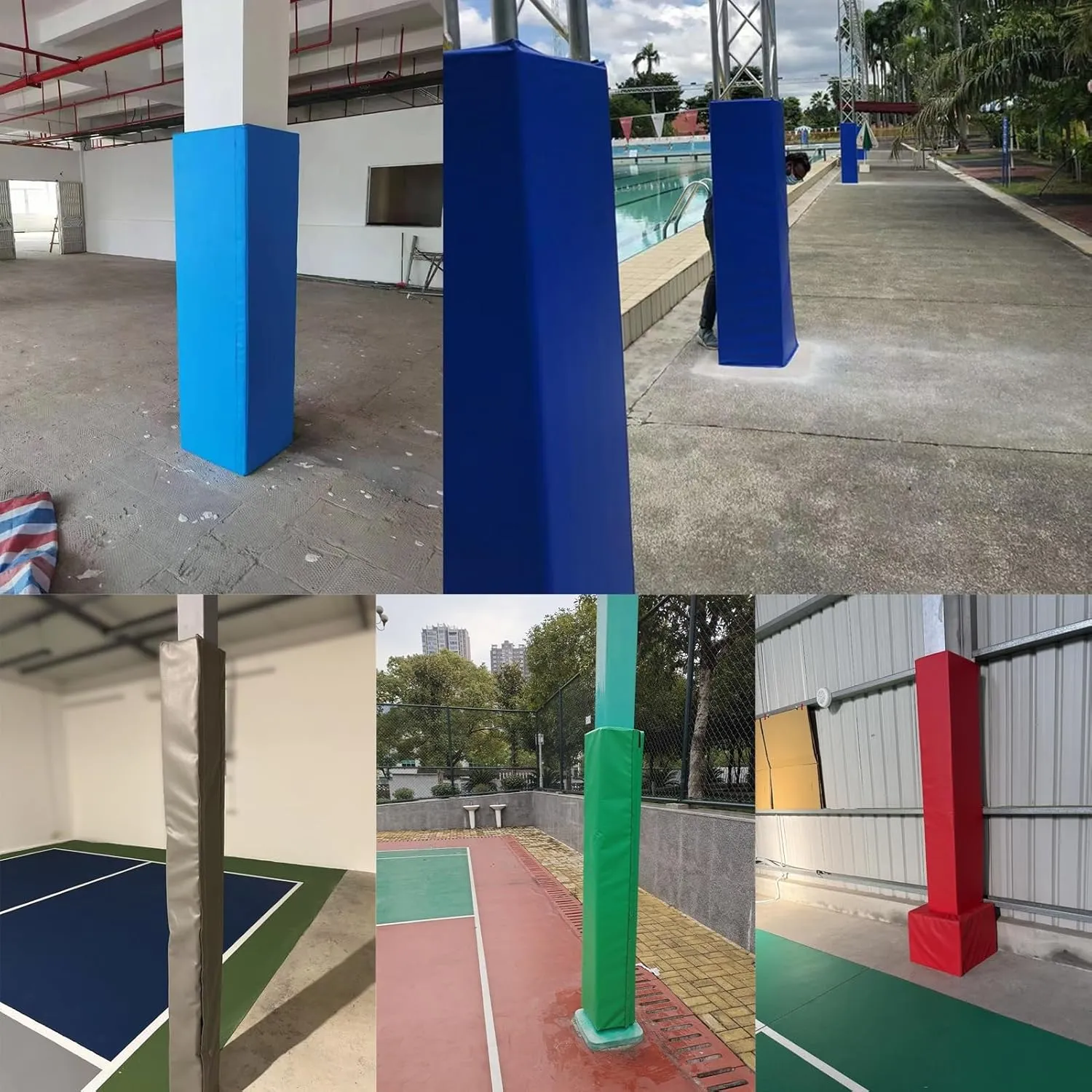 Pole Padding Gym Pole Padding for Trainer Protection and Safety, 72"/ 6ft Tall Wrap Around Pole, Professional Basketball Loop Accessories, Tear-Resistant(Pink A,10x10cm/4x4in)