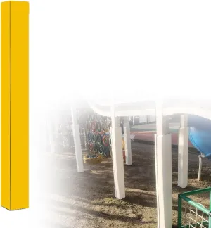 Pole Padding Outdoor Column Wrap with Velcro Straps, Park Pole Padding for Protection and Safety, UV-Resistant Basketball Training Equipment Universal(Yellow,5x5in/12x12cm)