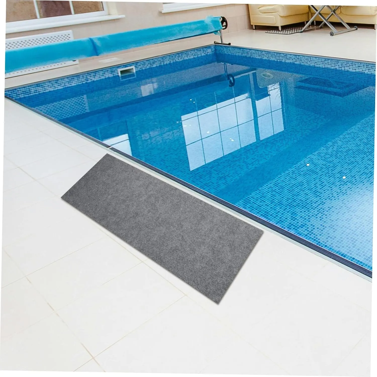 Pool Floor Walkway Above Pool Mat Pool Pathway Mat Self-Adhesive Pool Mat Adhesive Walkway Pad