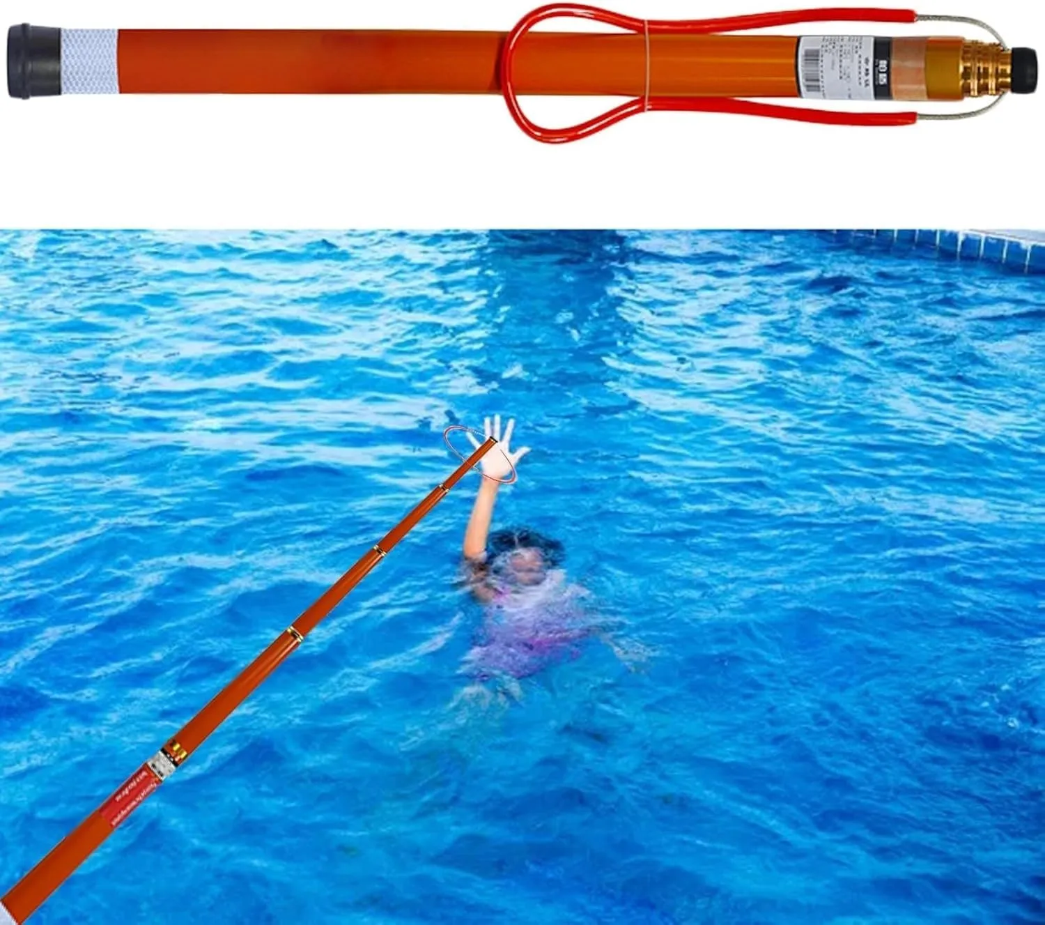 Pools Beach Boat Docks Water Rescue Bar, 14 18 21 32 ft Lifeguard Hook Telescopic Lifesaving Pole Fiberglass, Help Struggling, Drowning Swimmers