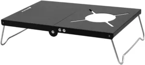 POPETPOP 1Pc Portable BBQ Grill Table Outdoor Folding Table for Camping Picnic and Home Use Black Sturdy Design with Stability and Bearing Capacity for Cookware