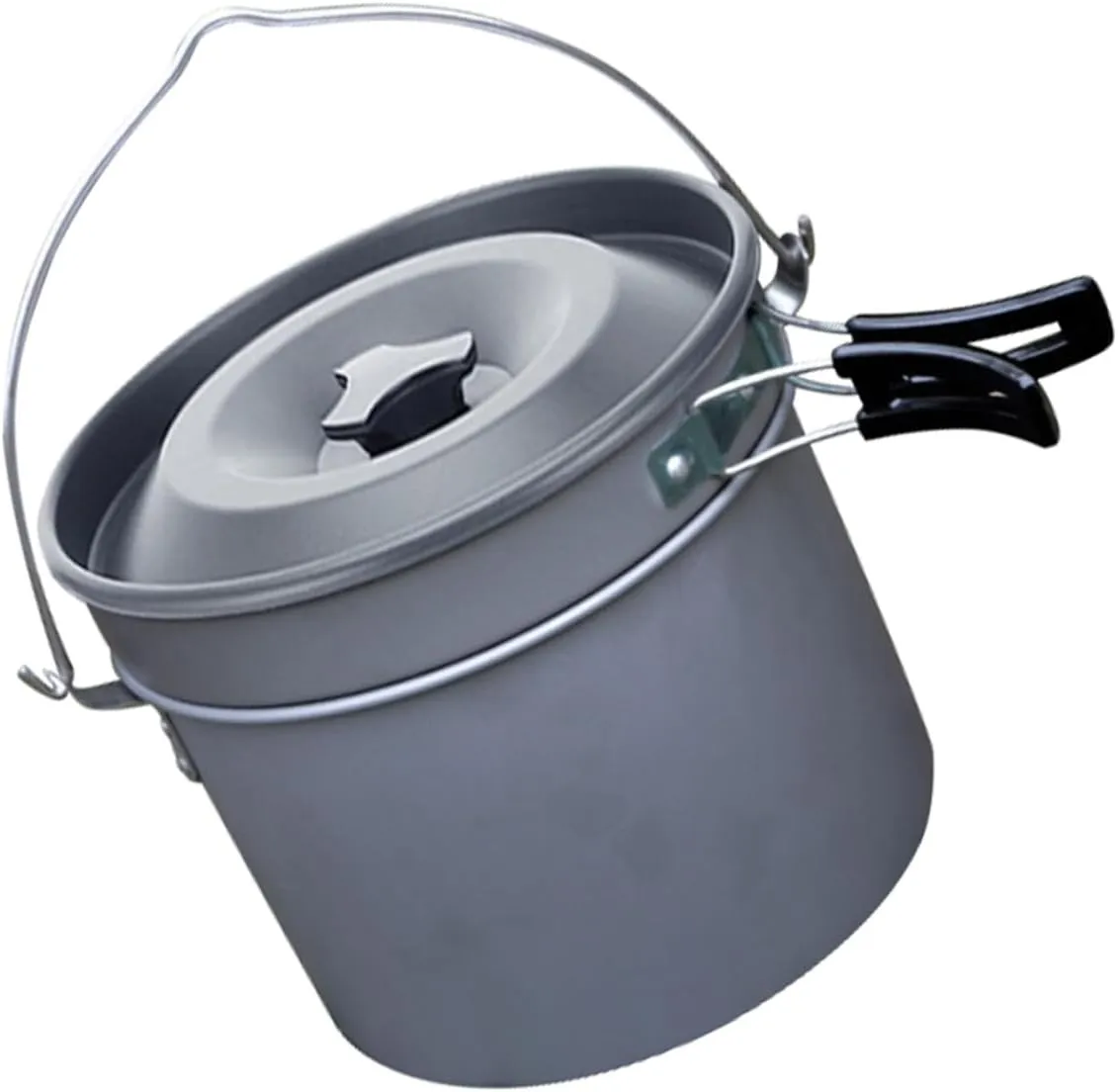 POPETPOP Camping Fire Pit Portable Pot Oxide Aluminum Deep Pot Non-Stick Camping Utensils Set for Outdoor Cooking
