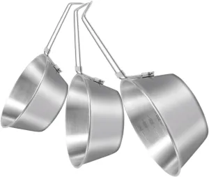 POPETPOP Multi-use Stainless Steel Folding Bowl with Handle Camping Bowl for Hiking Bbq Picnic Set
