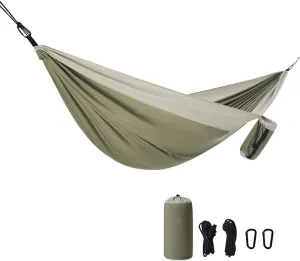 Portable Camping Hammock Lightweight Nylon Hammock with Straps Outdoor Hammock Tent Travel Bag & Camping Accessories for Hiking, Garden, and Beach for Beach Picnic Set