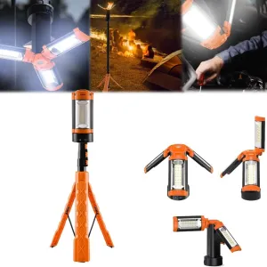 Portable Camping Light with Stand,Rechargeable LED Work Light with Stand,10000 Mah Outdoor Camping LED Light Rechargeable with Magnetic Design,IPX65 Waterproof Tent Lights for Camping Fishing (A)