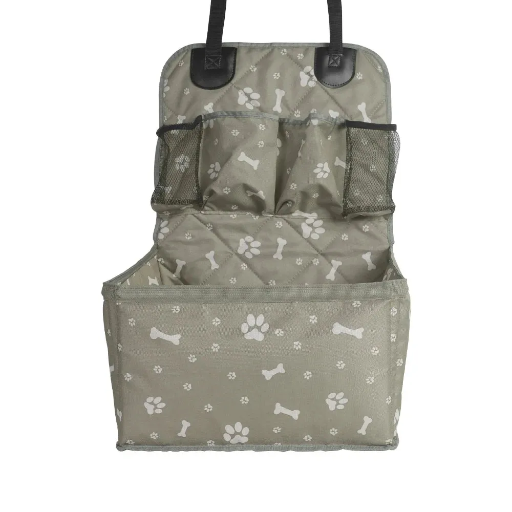 Portable Dog Car Seat with Storage Pockets