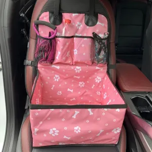 Portable Dog Car Seat with Storage Pockets