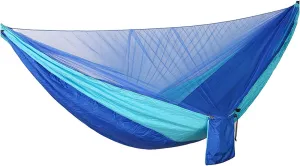 Portable Hammock Automatic Quick-Opening Mosquito Net Hammock Nylon Parachute Cloth Camping Single Double Outdoor Hammock Outdoor Hammock (Color : Multi-Colored, Size : 290 * 140cm)