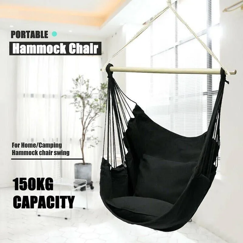 Portable Hanging Hammock Chair Swing Garden Outdoor Camping Soft